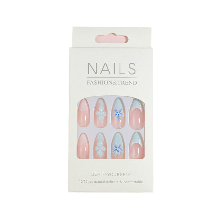 Premium Press-On Nail Set with Decorative Accents Stornfield
