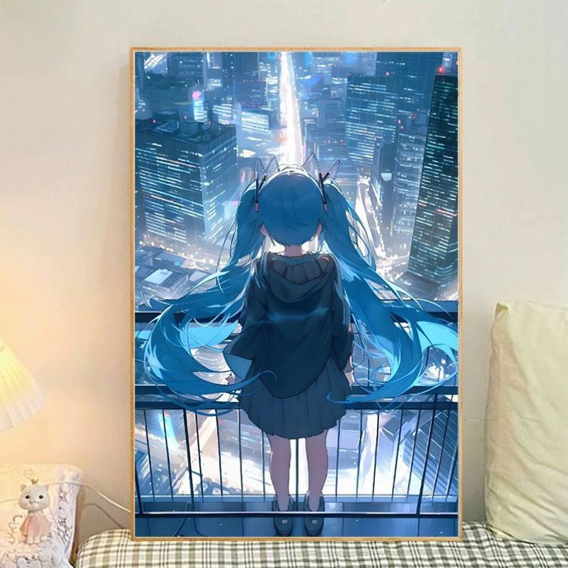 Anime-Themed Illustrated Canvas Art Print Stornfield