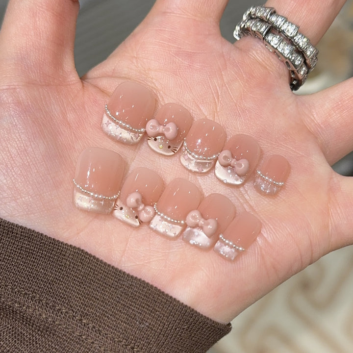 Artificial Nail Art Tips with Playful Design Stornfield