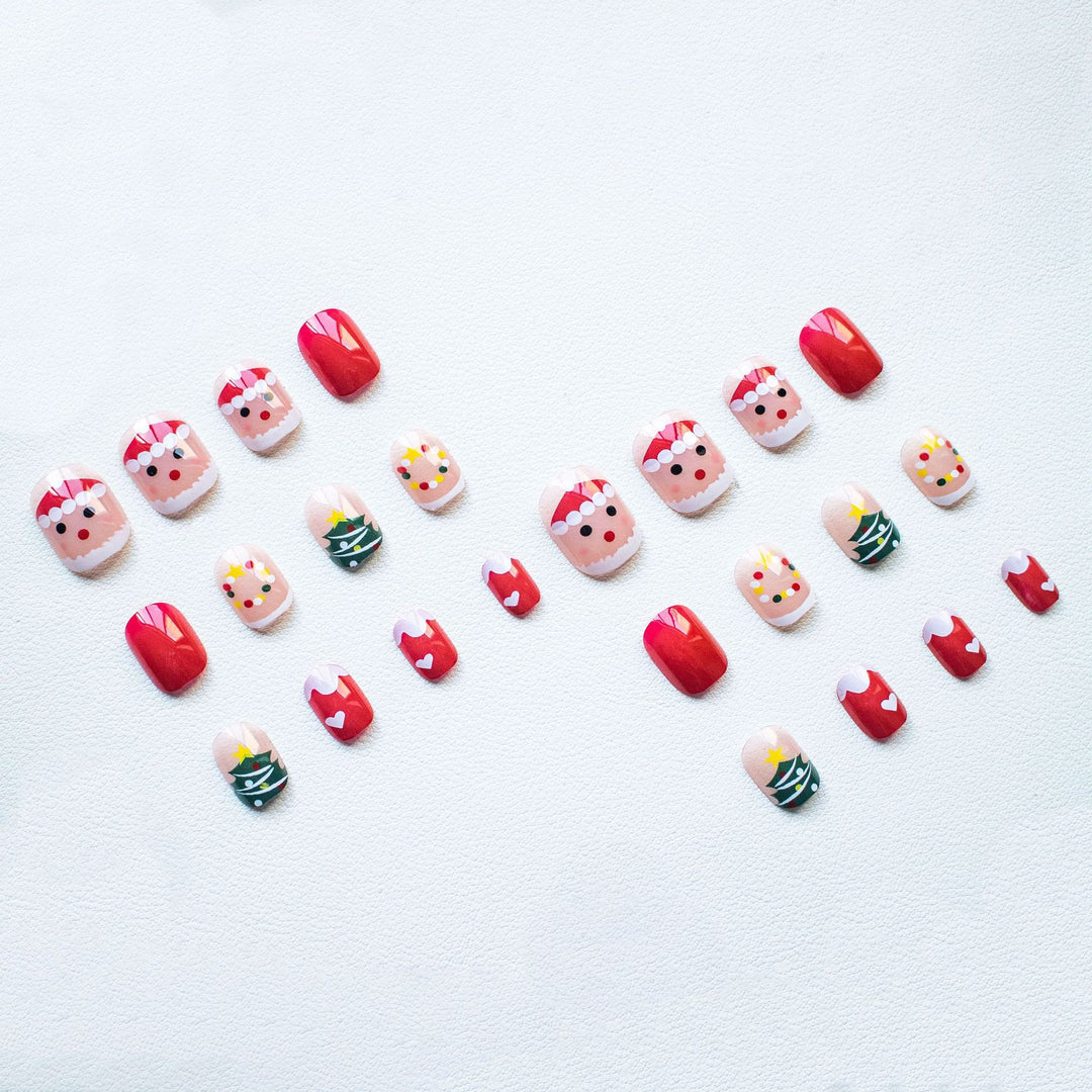 Festive Holiday-Themed Nail Art Set