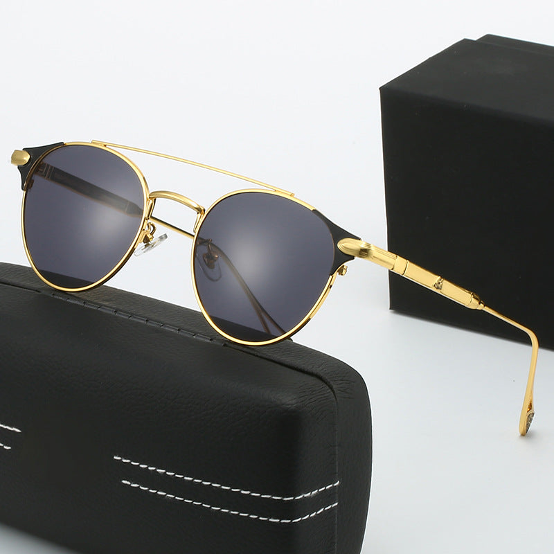 Women's round vintage sunglasses with high-quality metal frame and durable design Stornfield