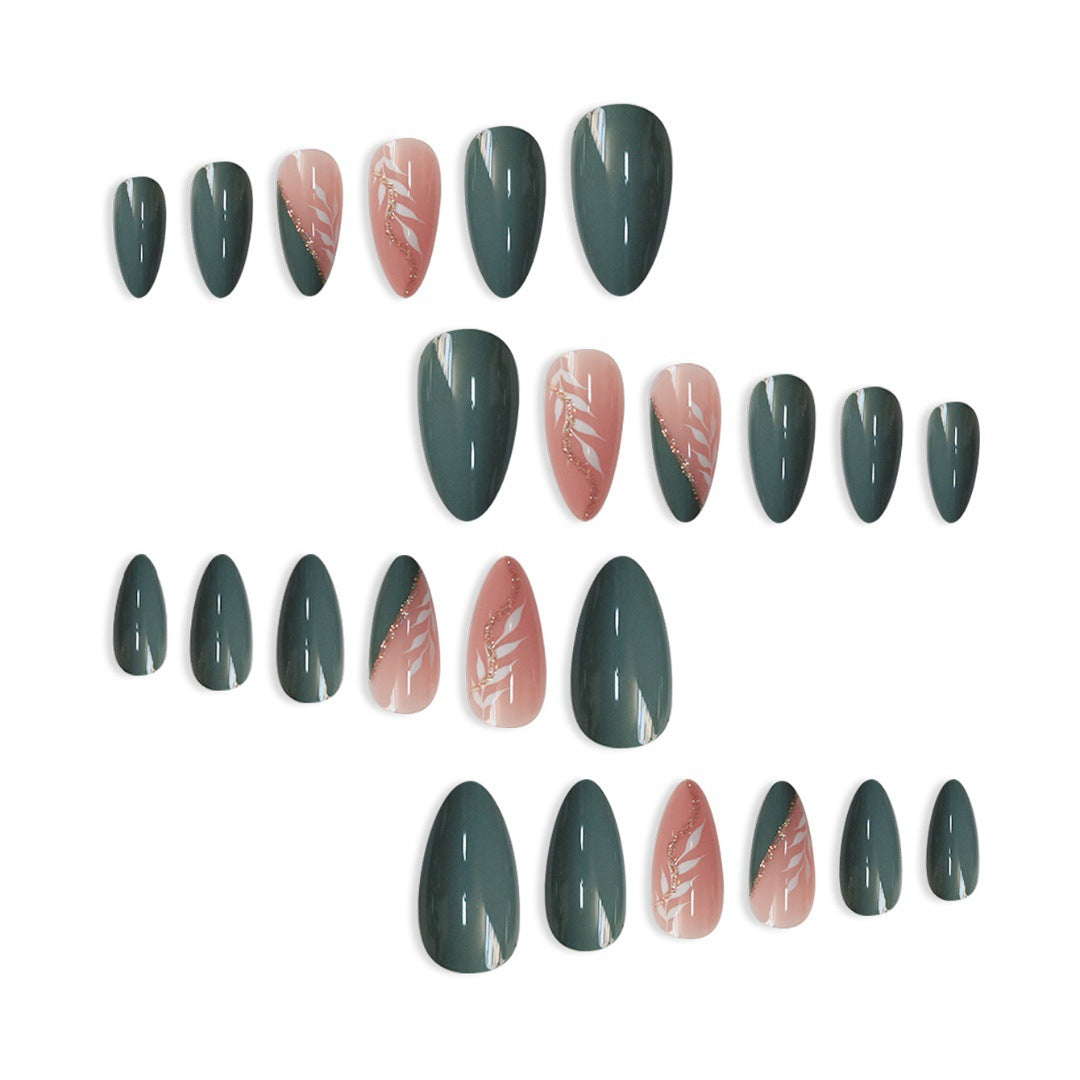 Elegant Almond-Shaped Press-On Nail Extensions Stornfield