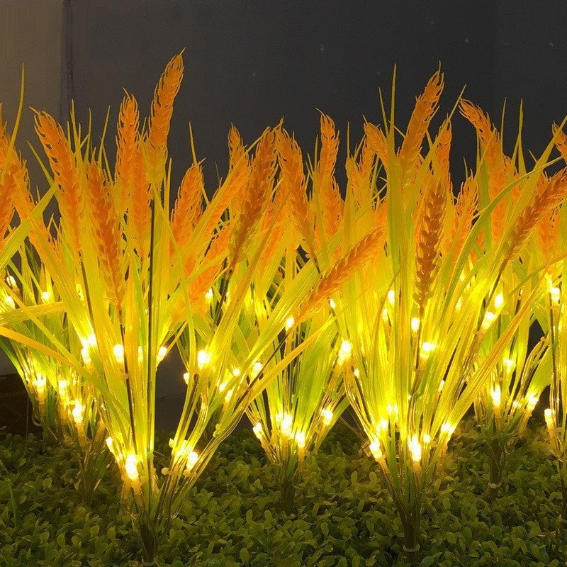 LED Illuminated Realistic Wheat Grass Garden Stake Lights Decorative Landscape Clusters Stornfield