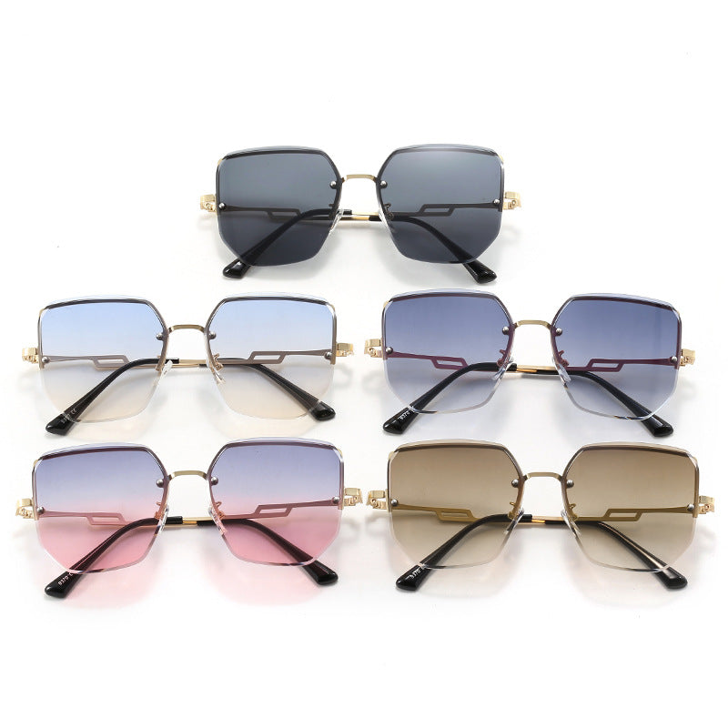 Women's geometric designer sunglasses with mirrored lenses Stornfield