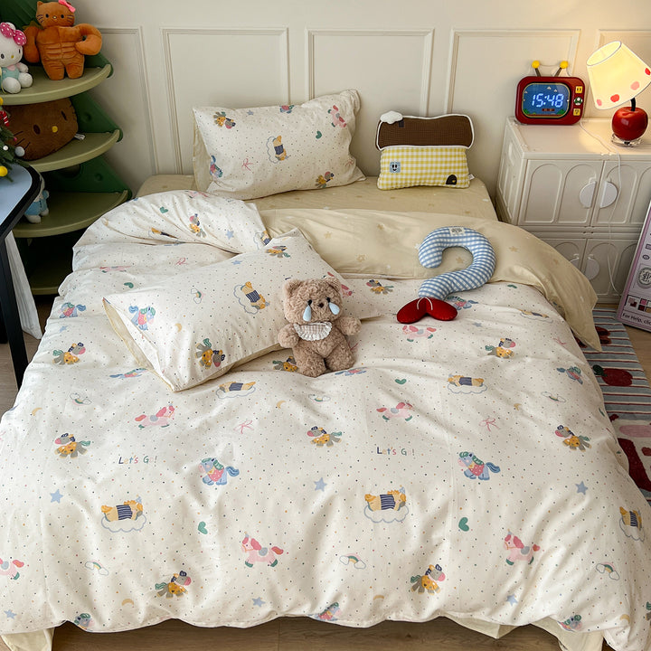 Playful Cartoon-Themed Bedspread Set
