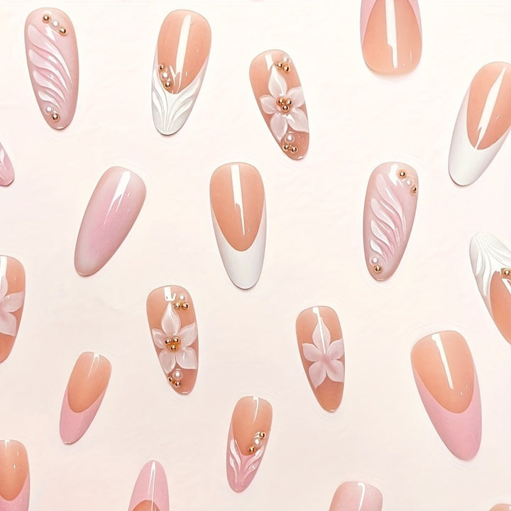 Floral Acrylic Press-On Nails Stornfield