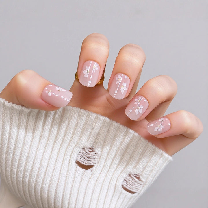 Artificial nails with elegant floral design Stornfield