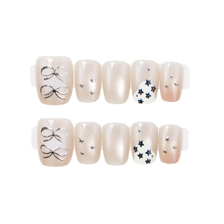 Elegant Press-On Nail Art Set with Unique Designs Stornfield