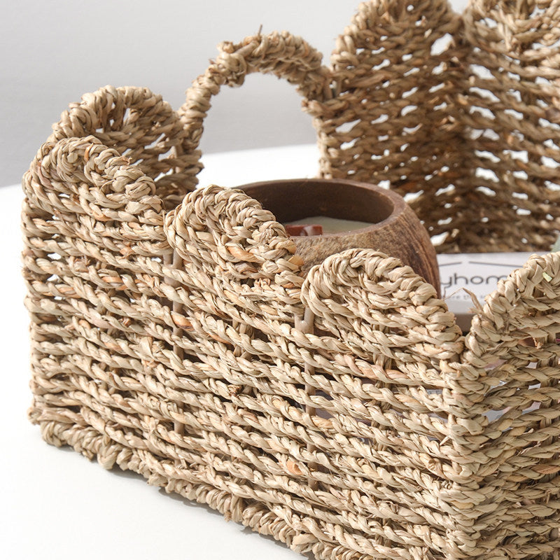 Decorative storage basket with two handles Stornfield