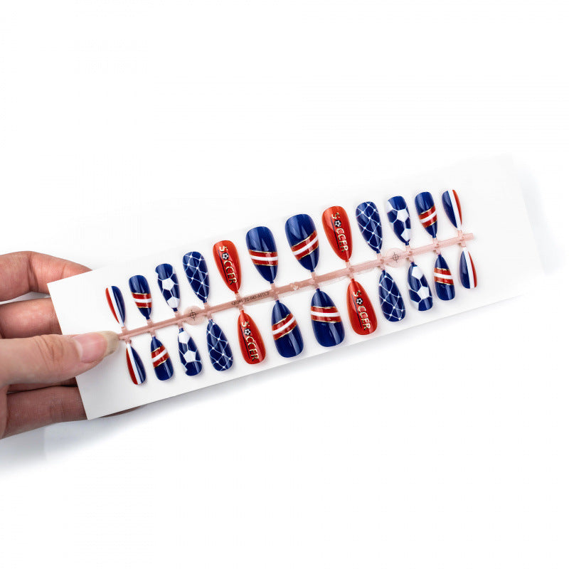 Soccer-Themed Press-On Nails