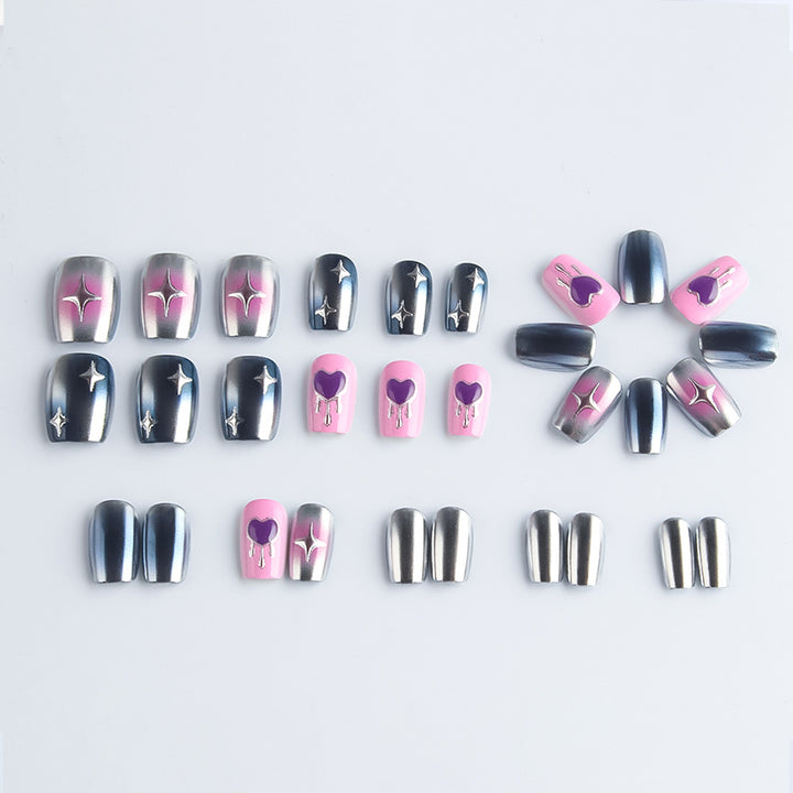 Celestial-Themed Press-On Nail Art Set Stornfield