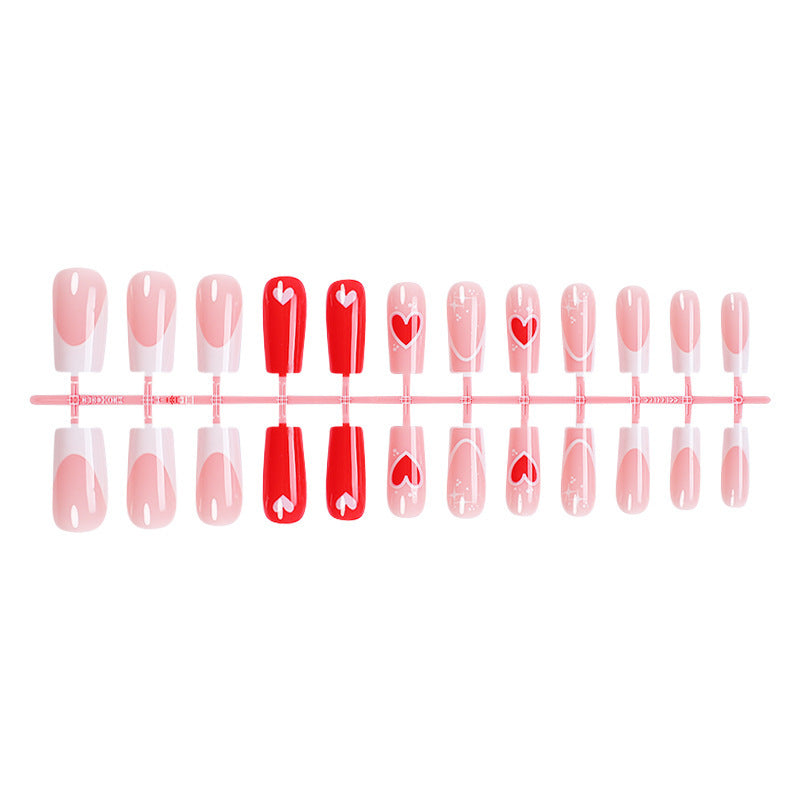 Creative nail art set with heart and modern accents Stornfield