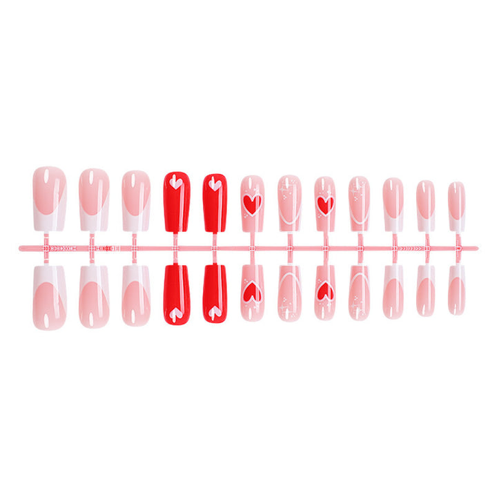 Creative nail art set with heart and modern accents Stornfield