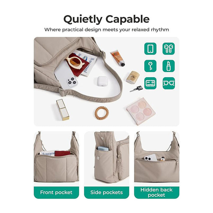 Fashionable shoulder bag with multifunctional compartments Stornfield