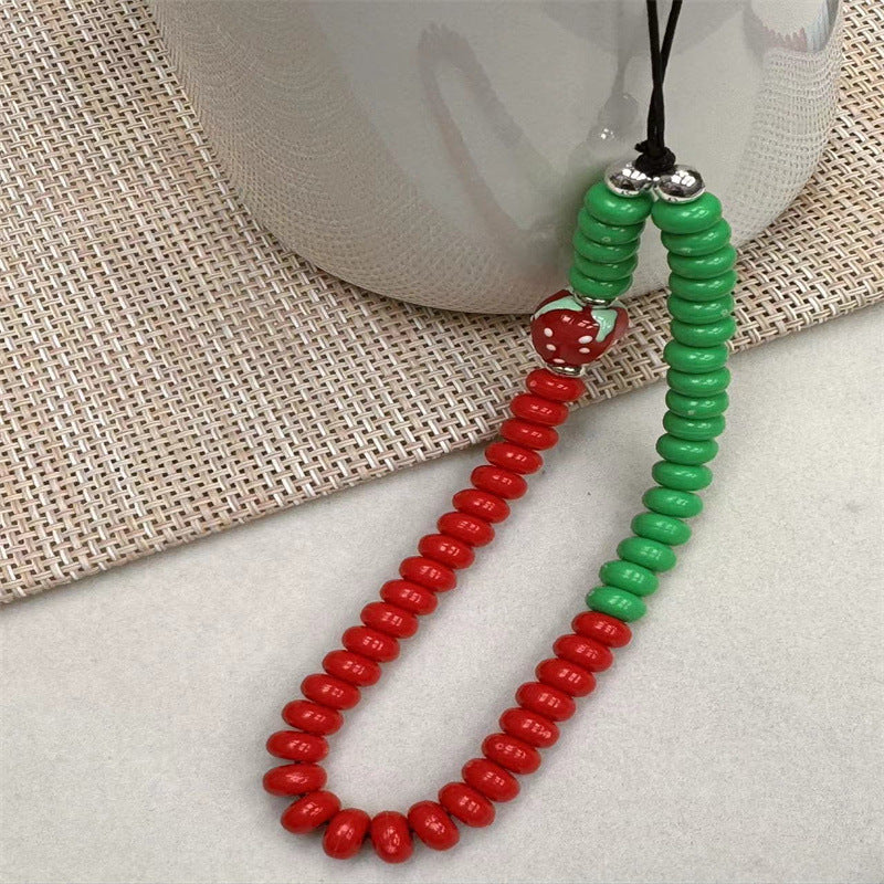 Fruit-Themed Beaded Charm Lanyard Stornfield