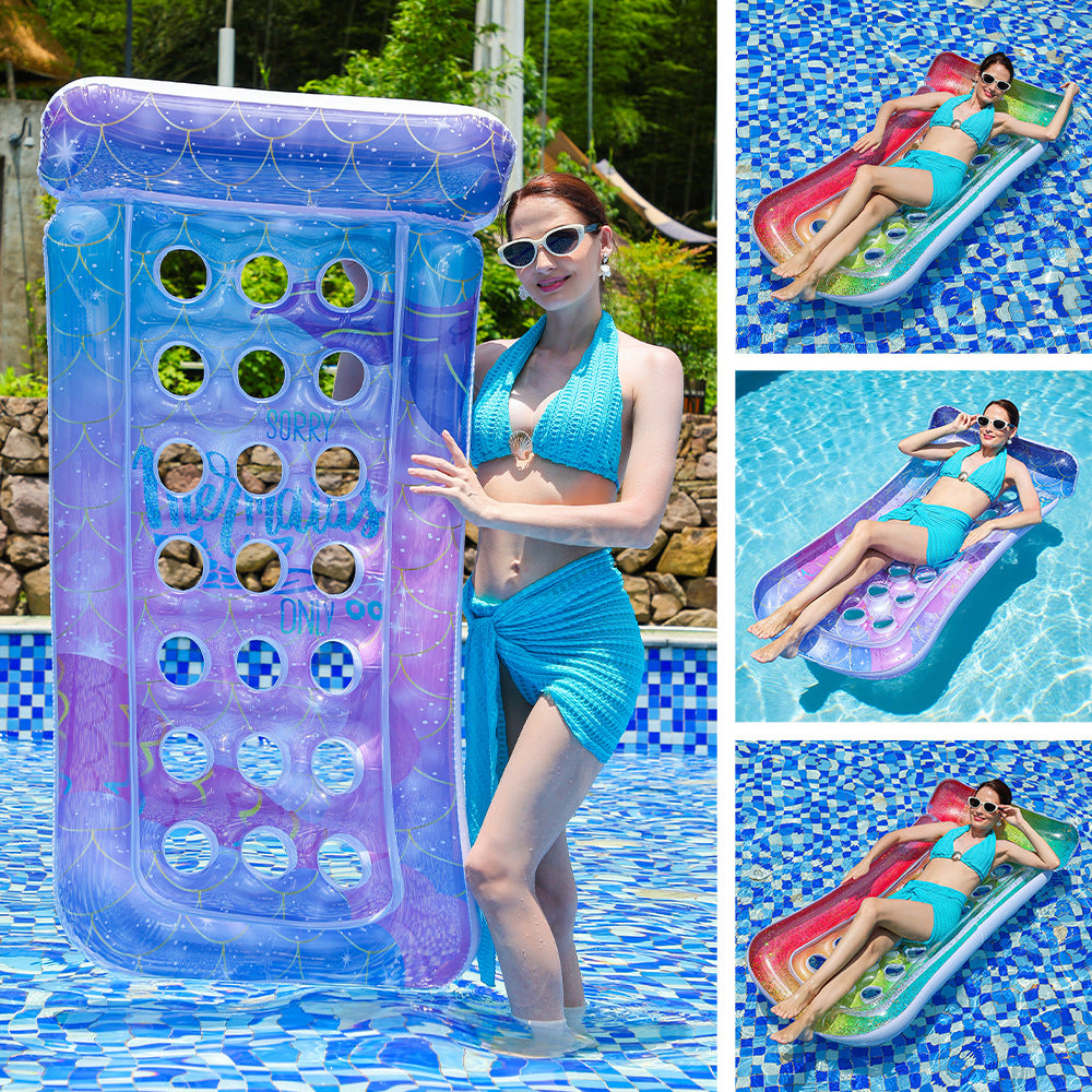 Women's Inflatable Comfort Pool Lounge with Integrated Drink Holders Stornfield