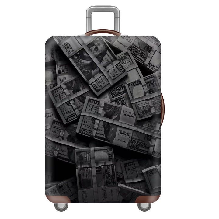 Unisex nan robust Hart shell trolley with lion portrait motif print, shock-resistant ABS polycarbonate shell, multi-wheeled chassis and TSA security lock Stornfield