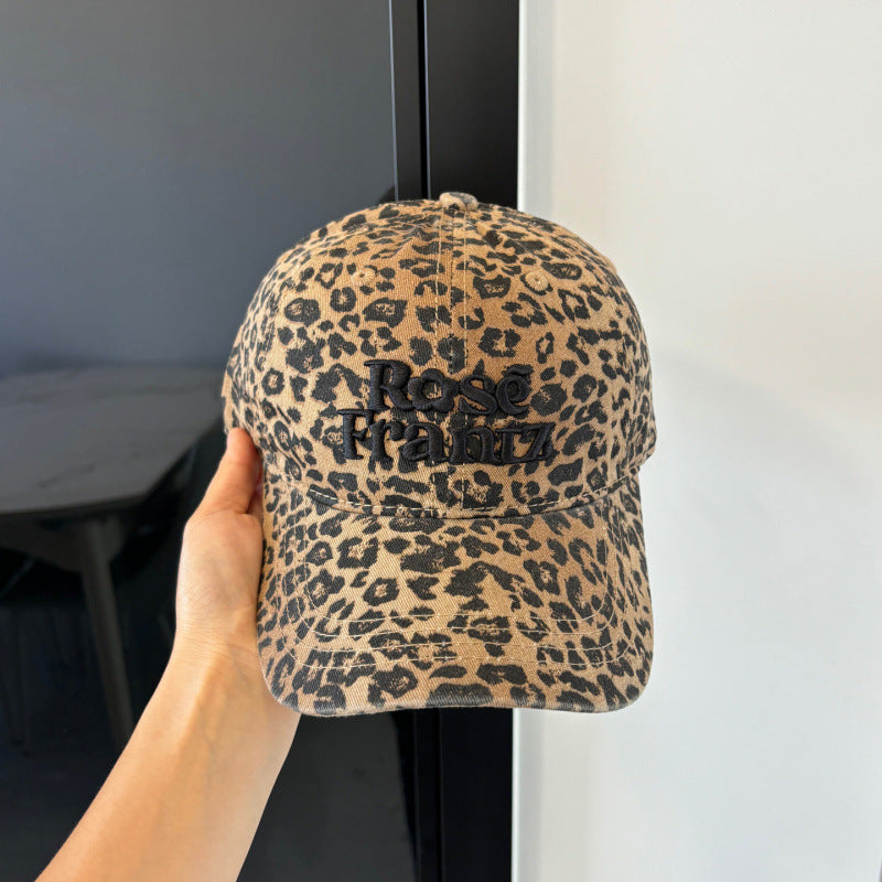 Women's Distressed Leopard Print Baseball Cap Stornfield