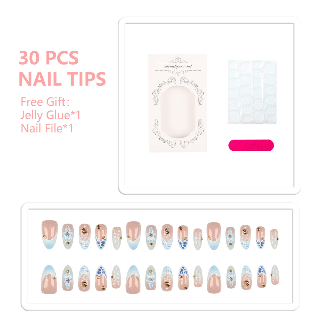 Decorative Acrylic Press-On Nail Art Set