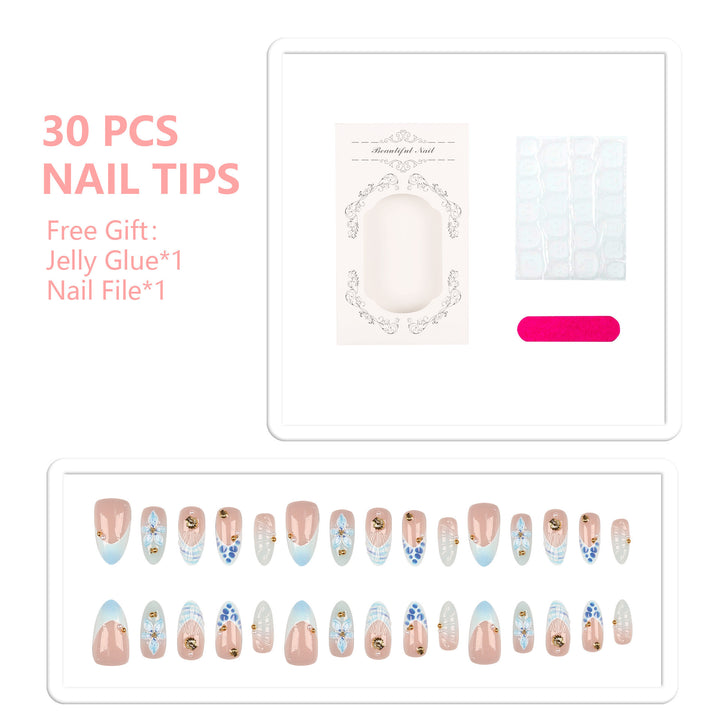 Decorative Acrylic Press-On Nail Art Set