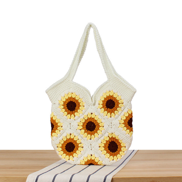 Creative crochet handbag with unique sunflower pattern Stornfield