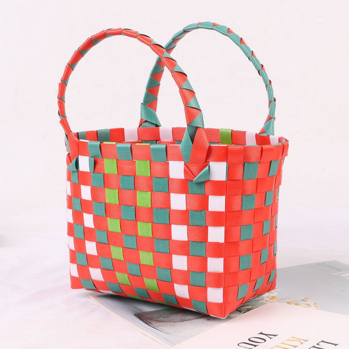 Colorful woven shopping bag Stornfield