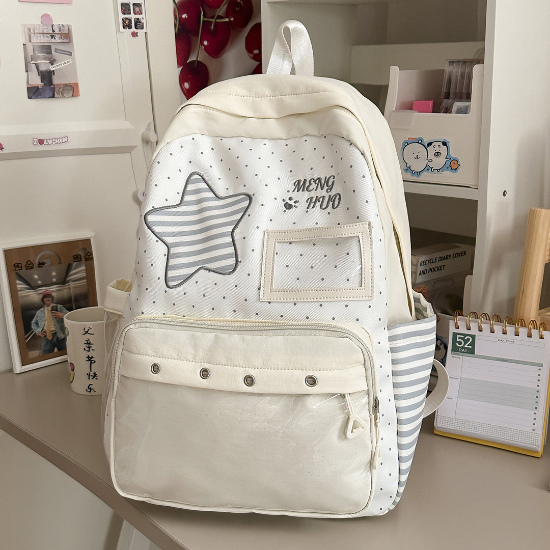 Trendy Star-Embellished Backpack Stornfield