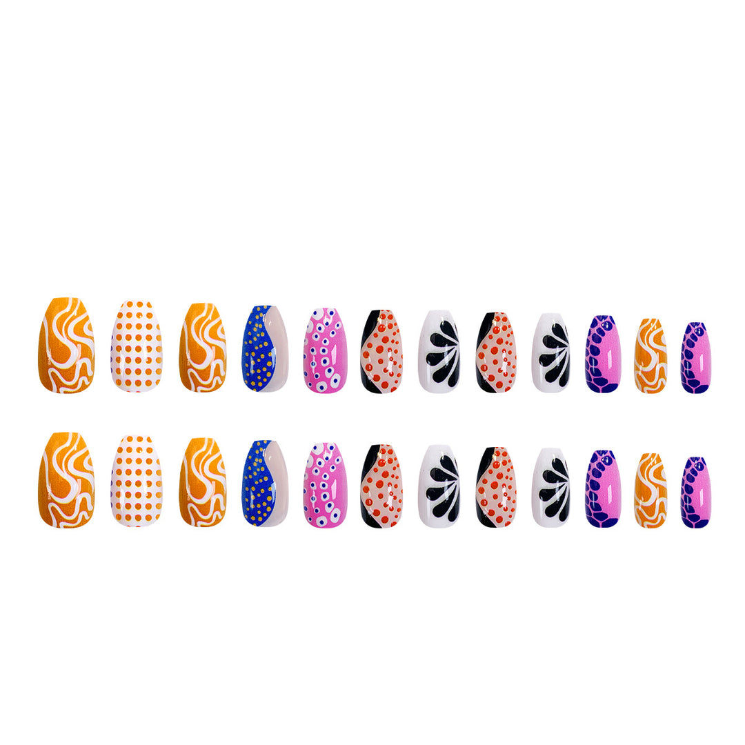 Creative nail art with various patterns Stornfield