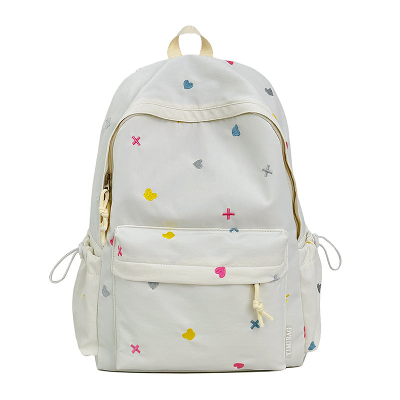 Playful Heart-Patterned Backpack Stornfield