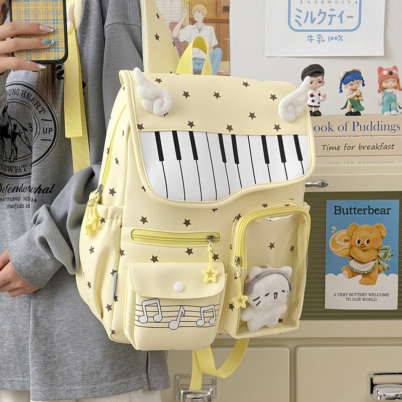 Piano-Themed Casual Backpack Stornfield