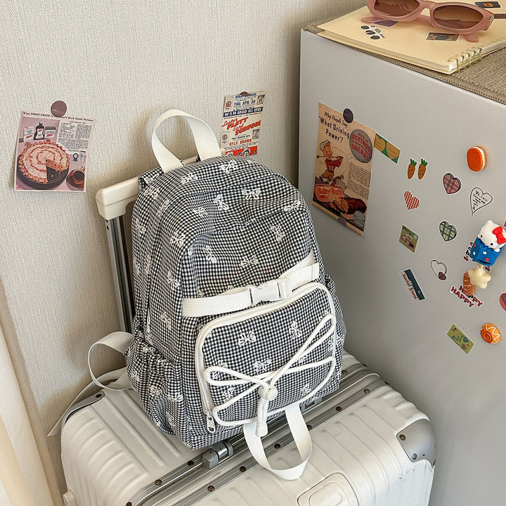 Charming Bow-Embellished Casual Backpack Stornfield