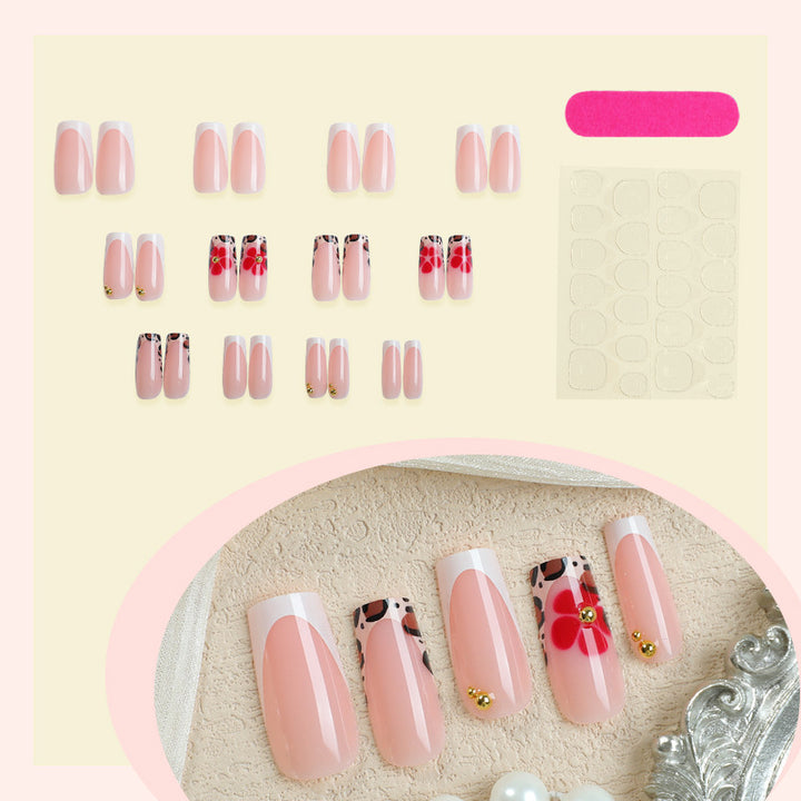 Decorative Flower Press-On Nail Set Stornfield