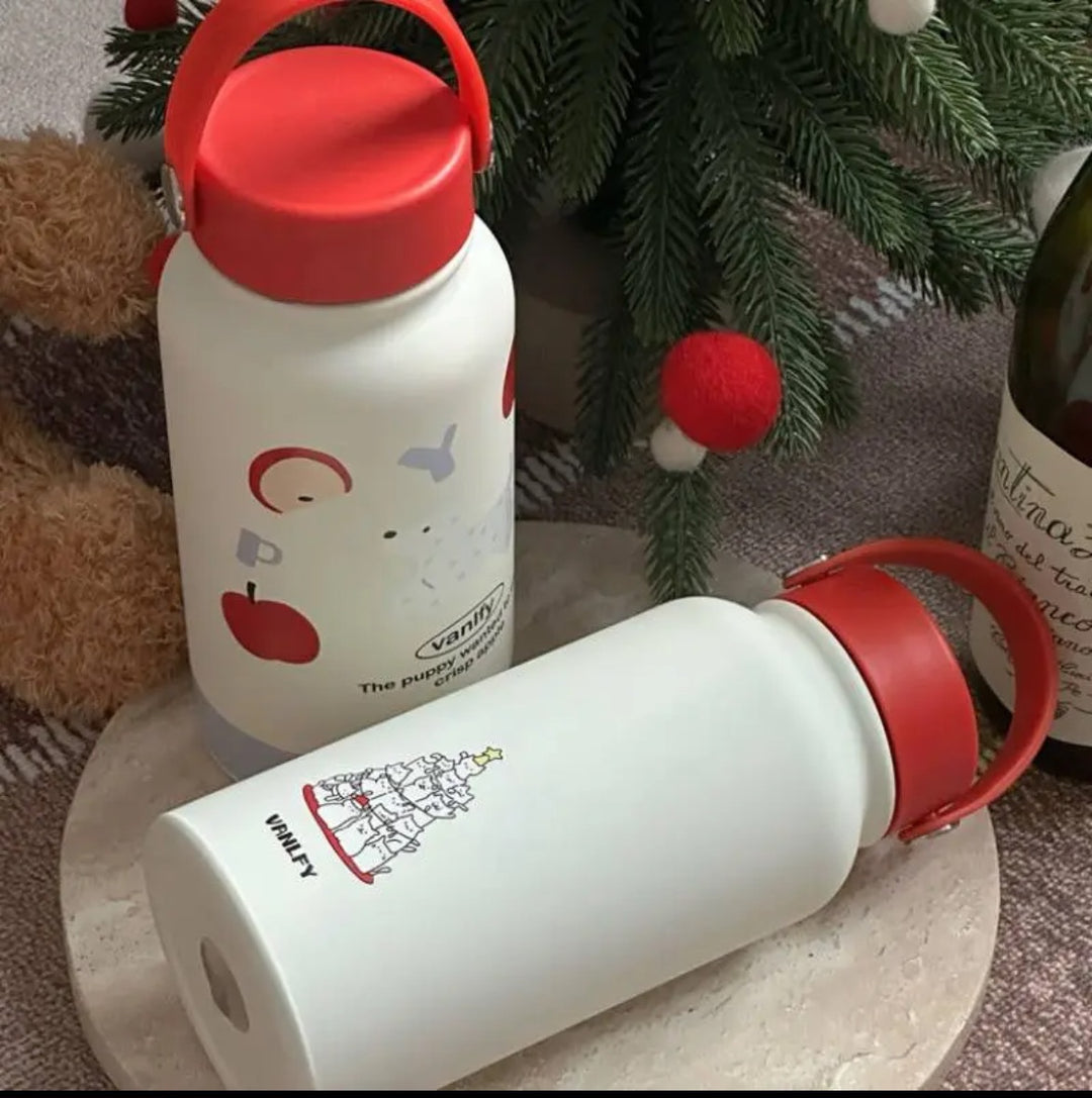 Ladies' insulation drinking bottle with creative animal design and practical flip lid Stornfield