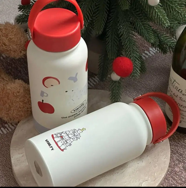 Ladies' insulation drinking bottle with creative animal design and practical flip lid Stornfield