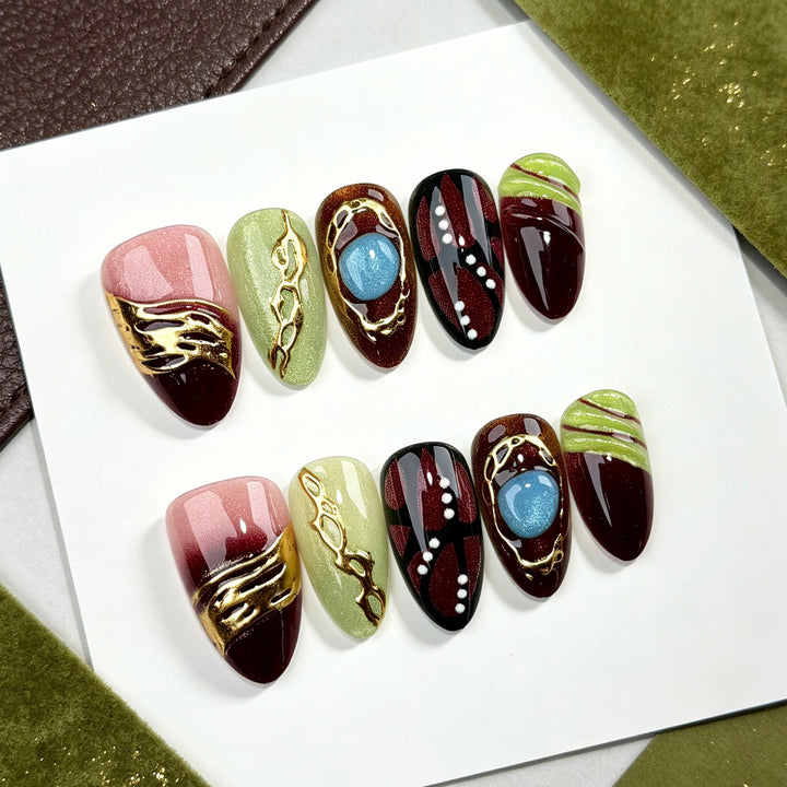Luxury Decorative Press-On Nail Set