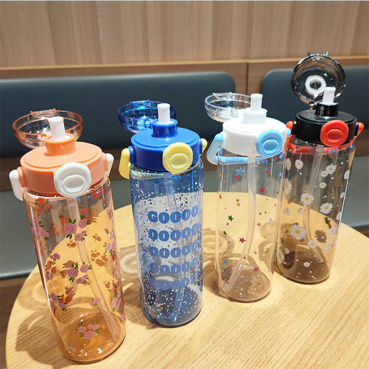 Women’s water bottle with leak-proof lid and integrated straw Stornfield