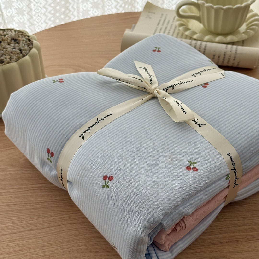Floral-Print Cotton-Linen Duvet Cover Gift Set with Reversible Finish and Deep-Corner Ties