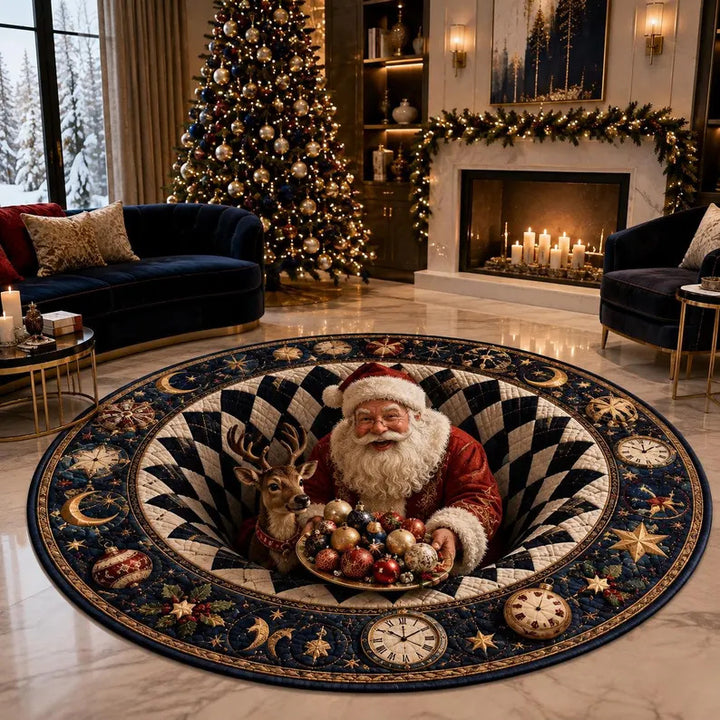 Christmas Village Carousel Area Rug