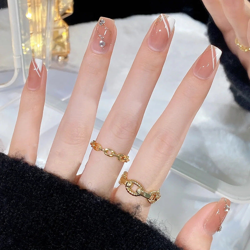 Stylish glitter decorated artificial nails Stornfield