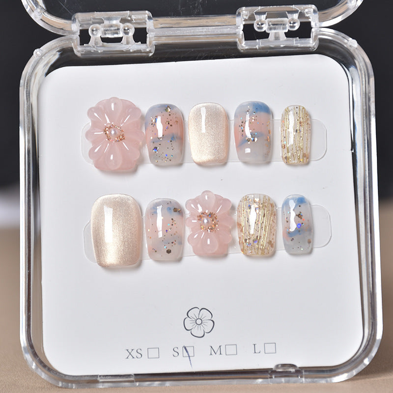 Decorative Floral Press-On Nail Set Stornfield