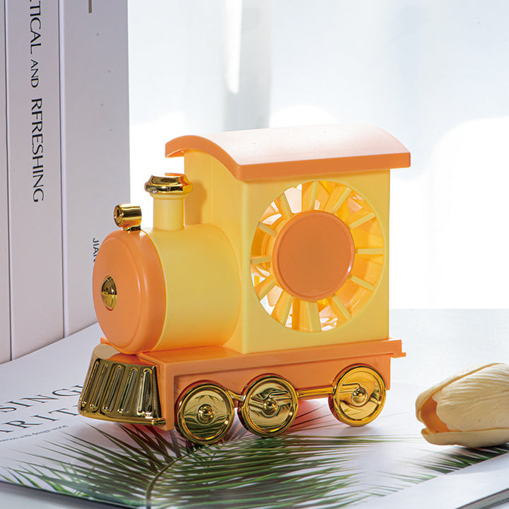 Ladies creative table fan in train design Stornfield