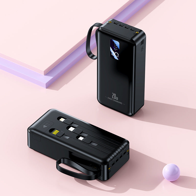 portable fast-charging power bank with integrated charging cables Stornfield