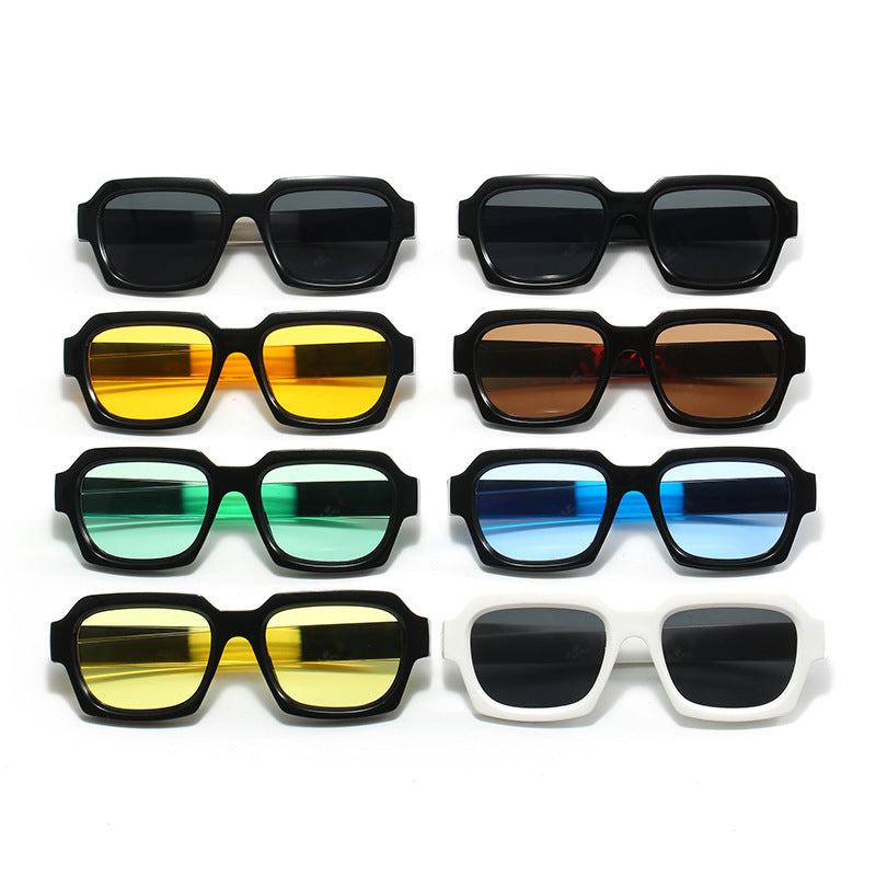 Ladies fashionable stylish square sunglasses with contrasting frame Stornfield