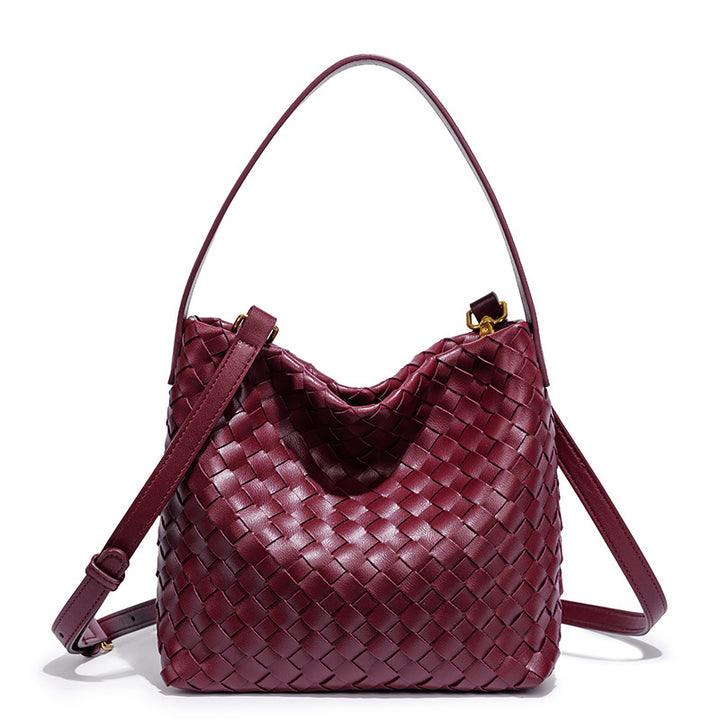 Elegant Woven Leather Shoulder Bag Stornfield