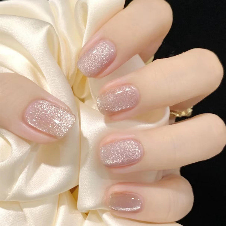 Glittery Short Square Press-On Nails Stornfield