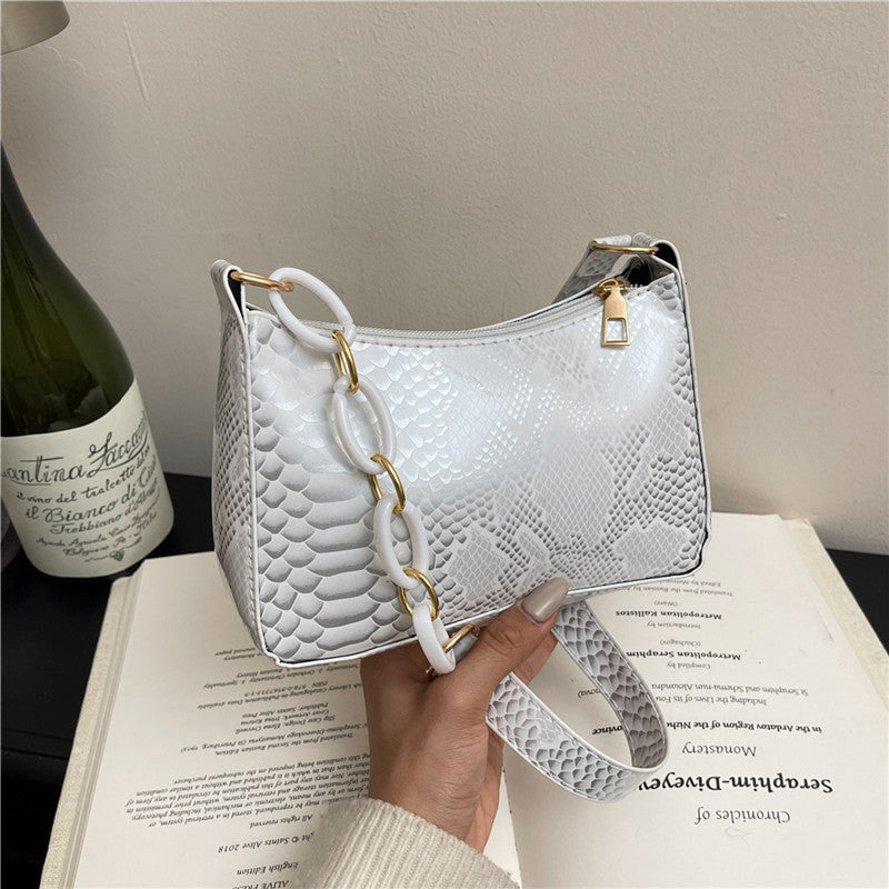 Stylish Textured Snakeskin Effect Handbag Stornfield