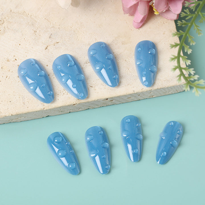 Artificial nails in stylish drip design Stornfield