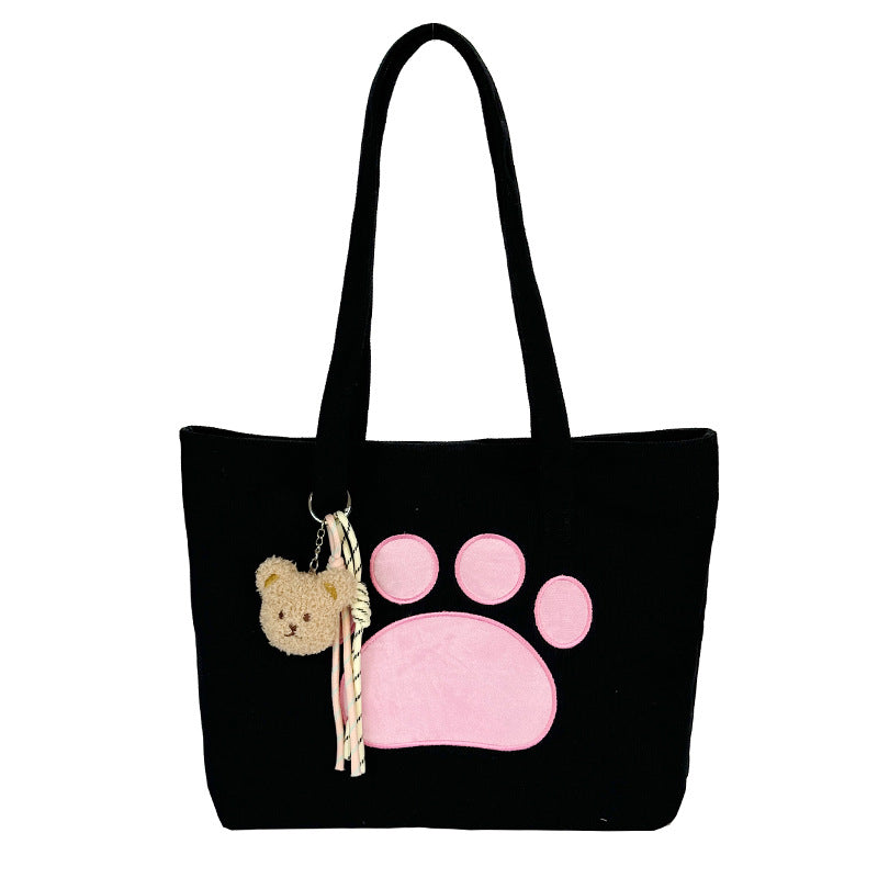 Cute Animal Paw Print Tote Bag