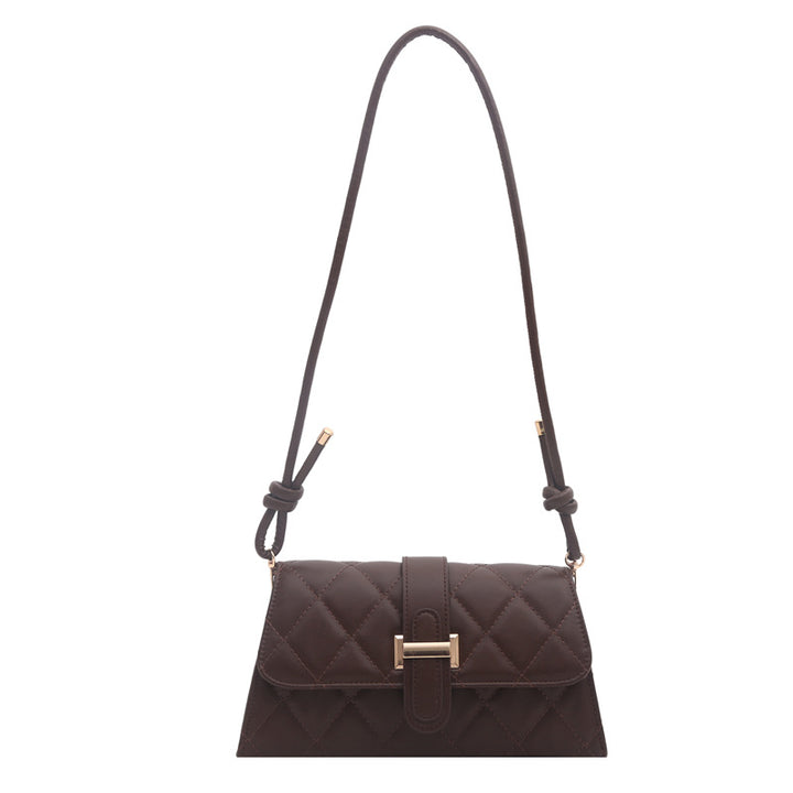 Quilted Faux Leather Clutch Bag