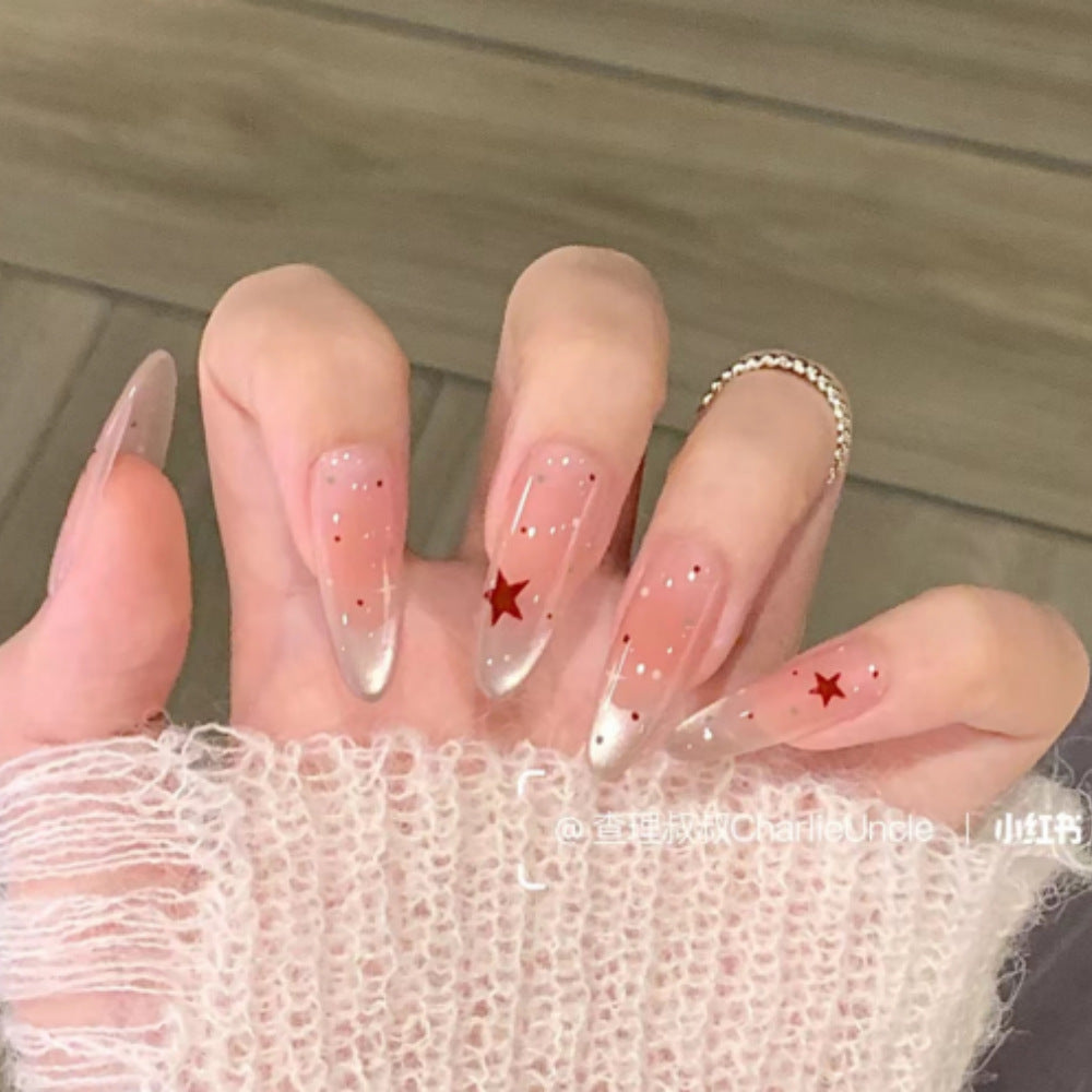 Artistic Floral Detailed Press-On Nail Set Stornfield